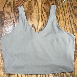 Women's Flex Light Support Rib V-Neck Crop Sports Bra - All In Motion